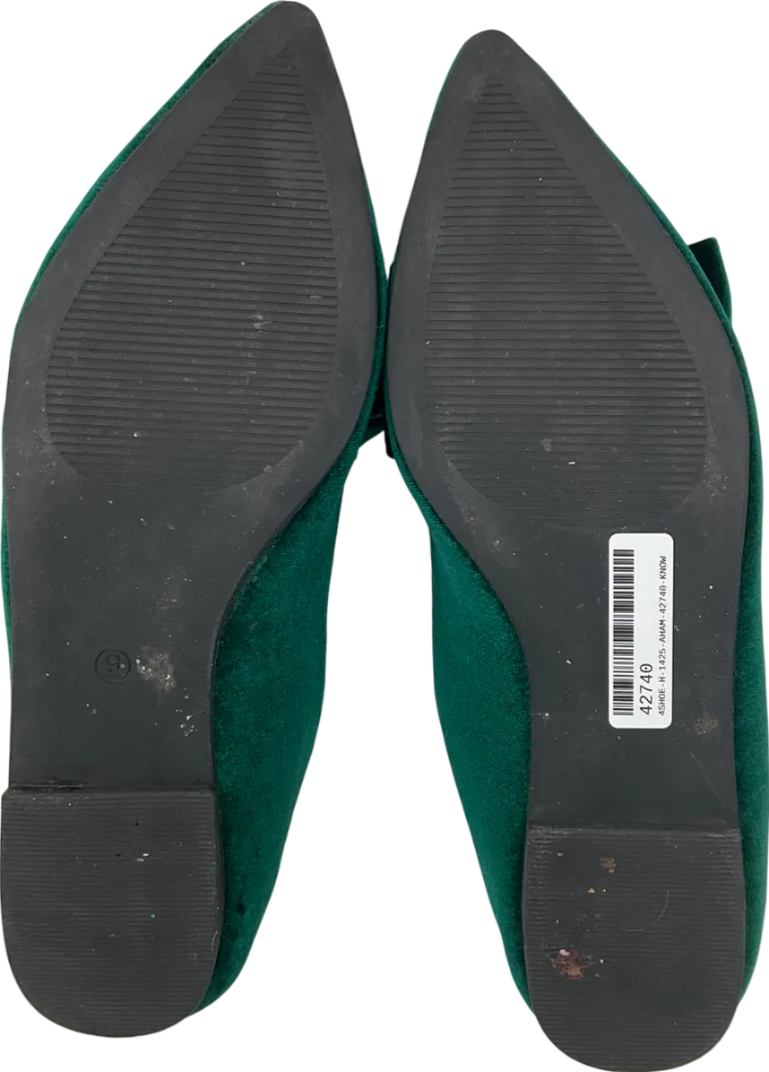 ASOS Green Sapphire Bow Detail Pumps UK 9 EU 42 👠