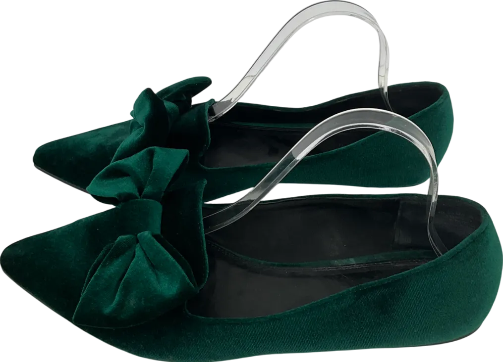 ASOS Green Sapphire Bow Detail Pumps UK 9 EU 42 👠