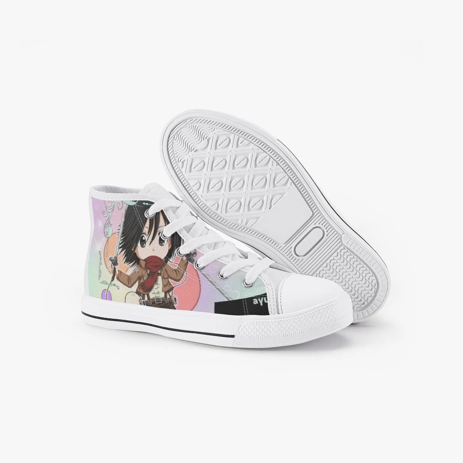 Attack On Titan Mikasa Ackerman Kids A-Star High Anime Shoes