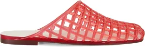 Clear Jelly Flats for Women Closed Toe Mesh Hollow Jellies Mule Sandals Slip On Jelly Slides Casual Comfortable Summer Beach Slipper Sandals
