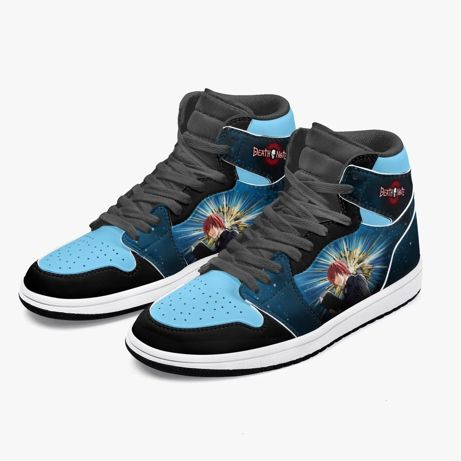 Death Note Light Yagami Blue-Black JD1 Mid Anime Shoes