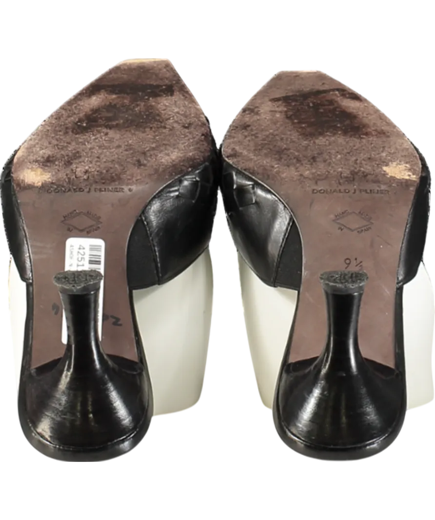donald pliner Black Leather Mules UK 7 EU 40 👠