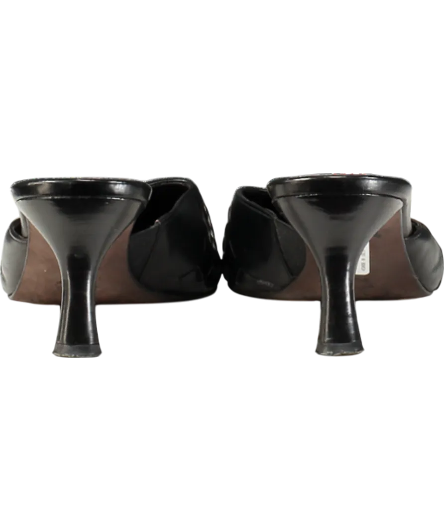 donald pliner Black Leather Mules UK 7 EU 40 👠
