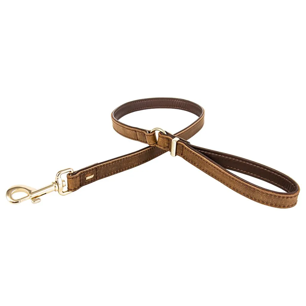 EZYDOG Oxford Leather Lead - Brown