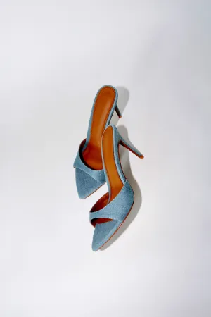 Gia Denim Vegan Mules 80 mm