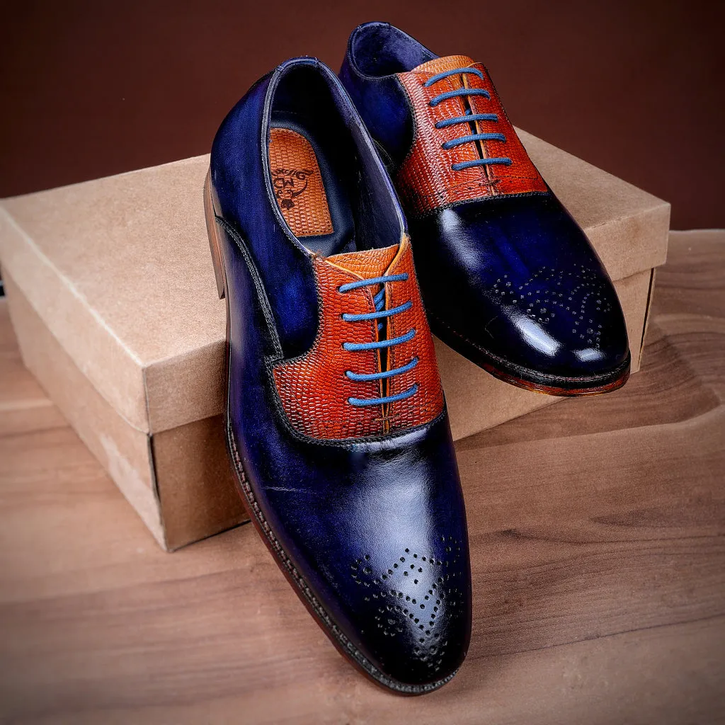 Imperial Luxe Oxford – Gold Metal Toe & Horseshoe Heel
