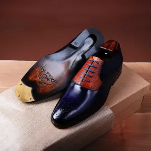 Imperial Luxe Oxford – Gold Metal Toe & Horseshoe Heel