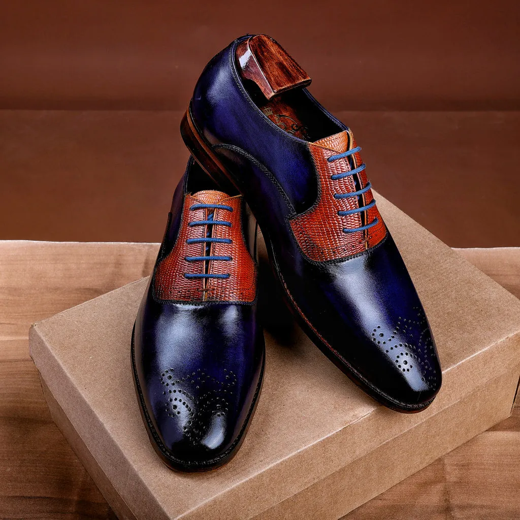 Imperial Luxe Oxford – Gold Metal Toe & Horseshoe Heel