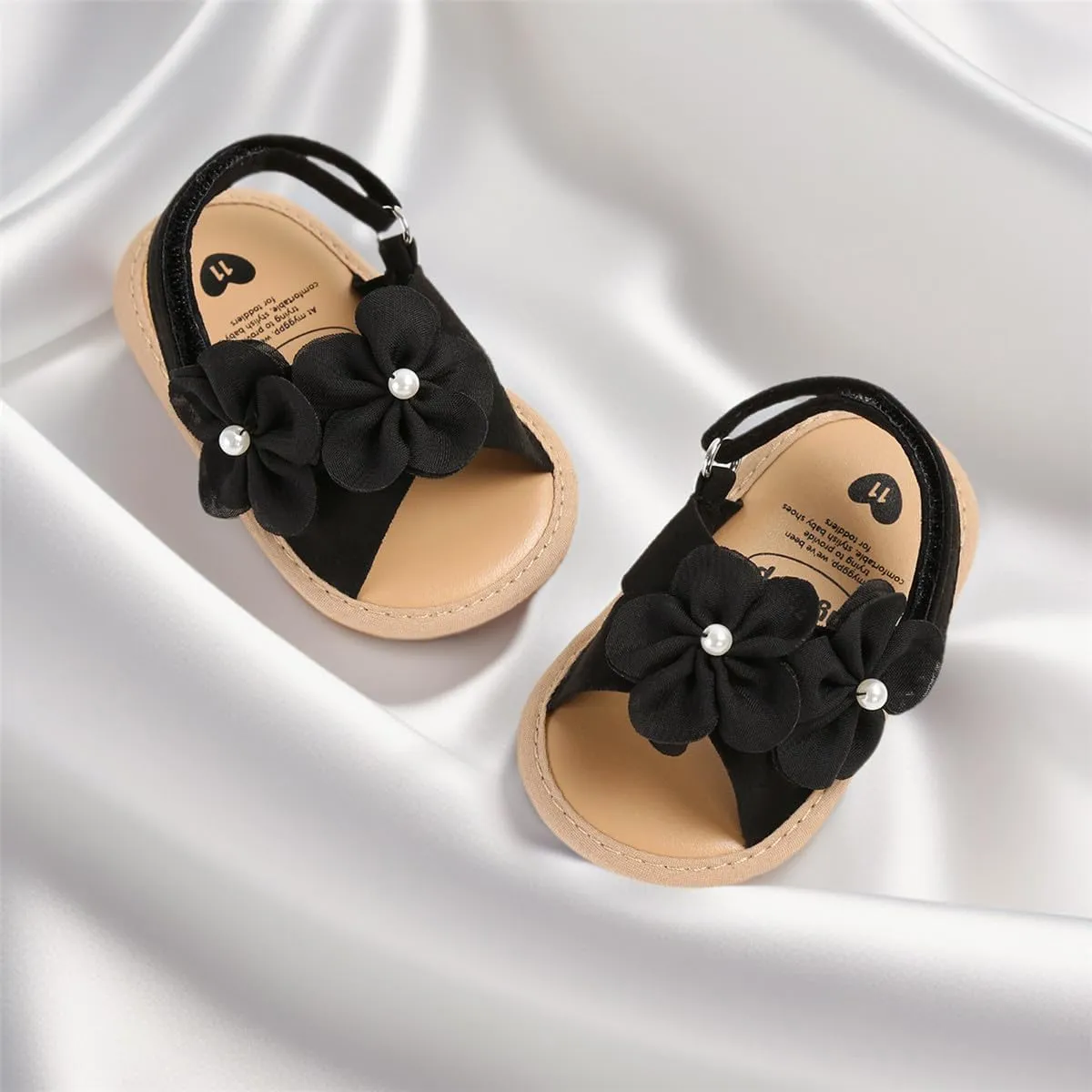 Infant Baby Boys Girls Sandals Summer Baby Wedding Dress Flat Shoes Newborn Crib Shoes First Walkers Prewalkers Shoes