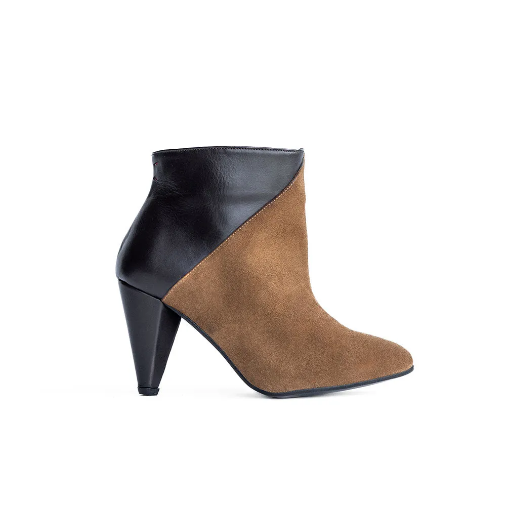 Lise Cognac - Chocolate brown - mixed Coral Red