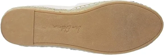 Sam Edelman Krissy White Black/Classic Rounded Cap Toe Slip On Espadrille Flats