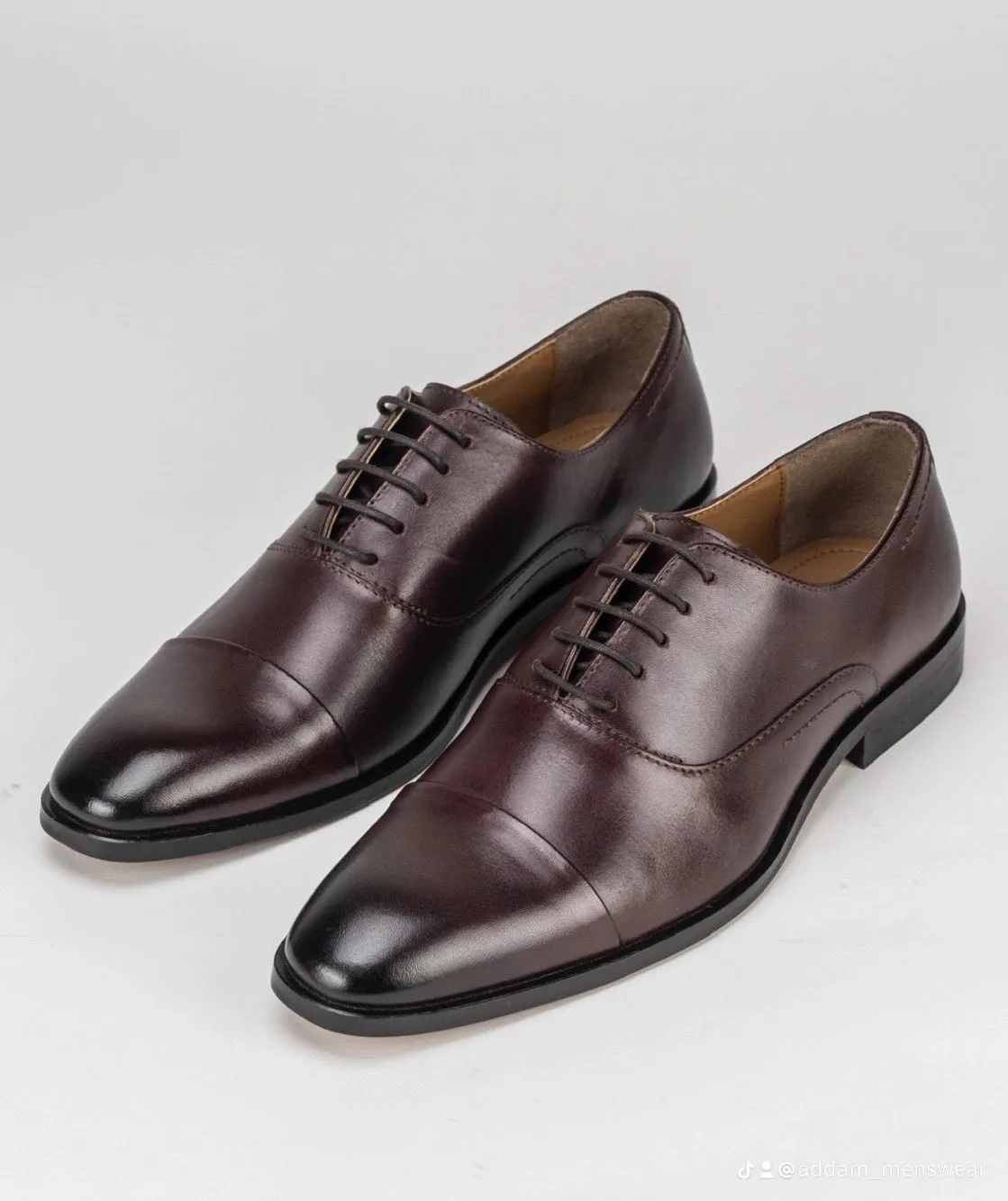 Sloane Garcia leather Oxford toe Cap Shoe oxblood