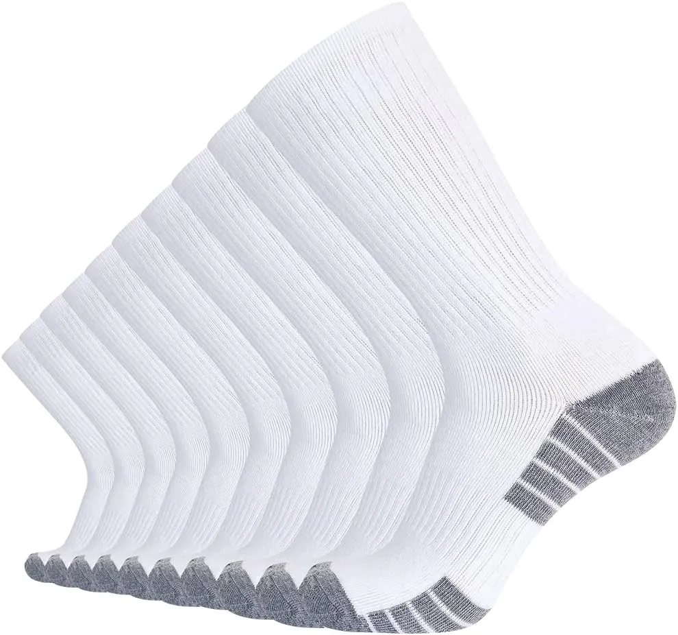 SoxDaddy Men??s 10Pack Athletic Socks,Comfy Cotton Full Cushion Casual Crew Socks