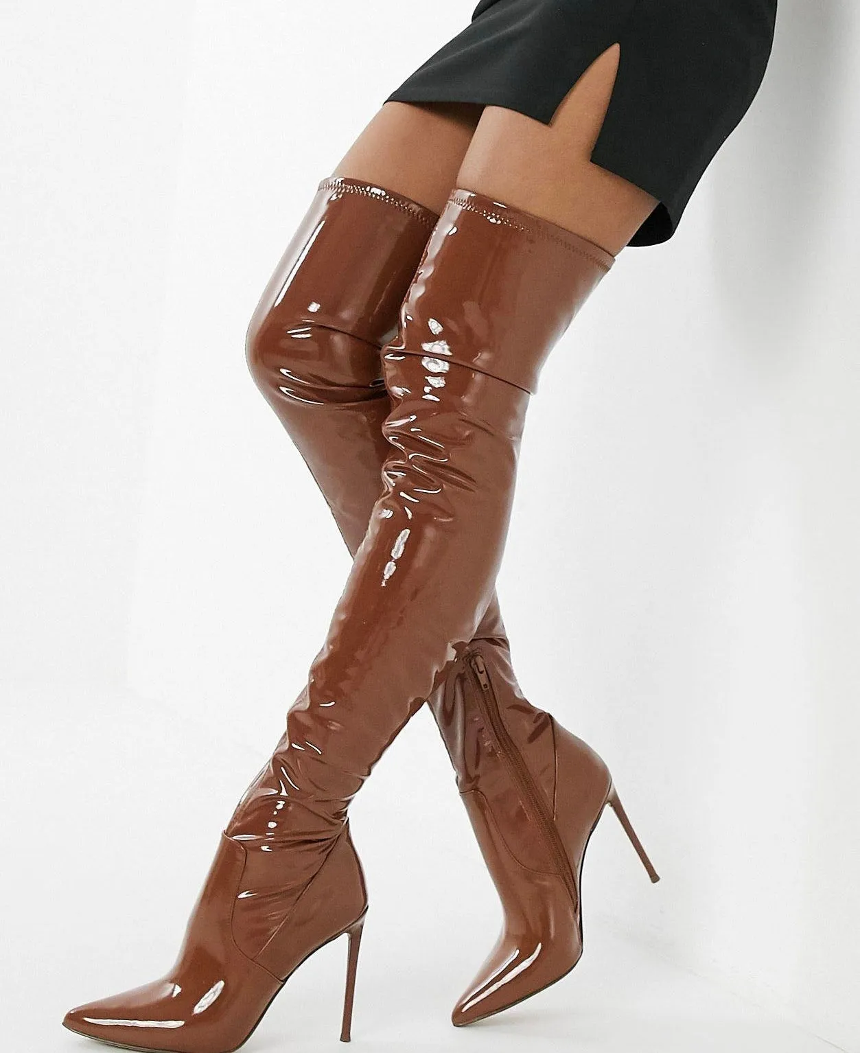STEVE MADDEN Patent VIKTORY Over the Knee Boot
