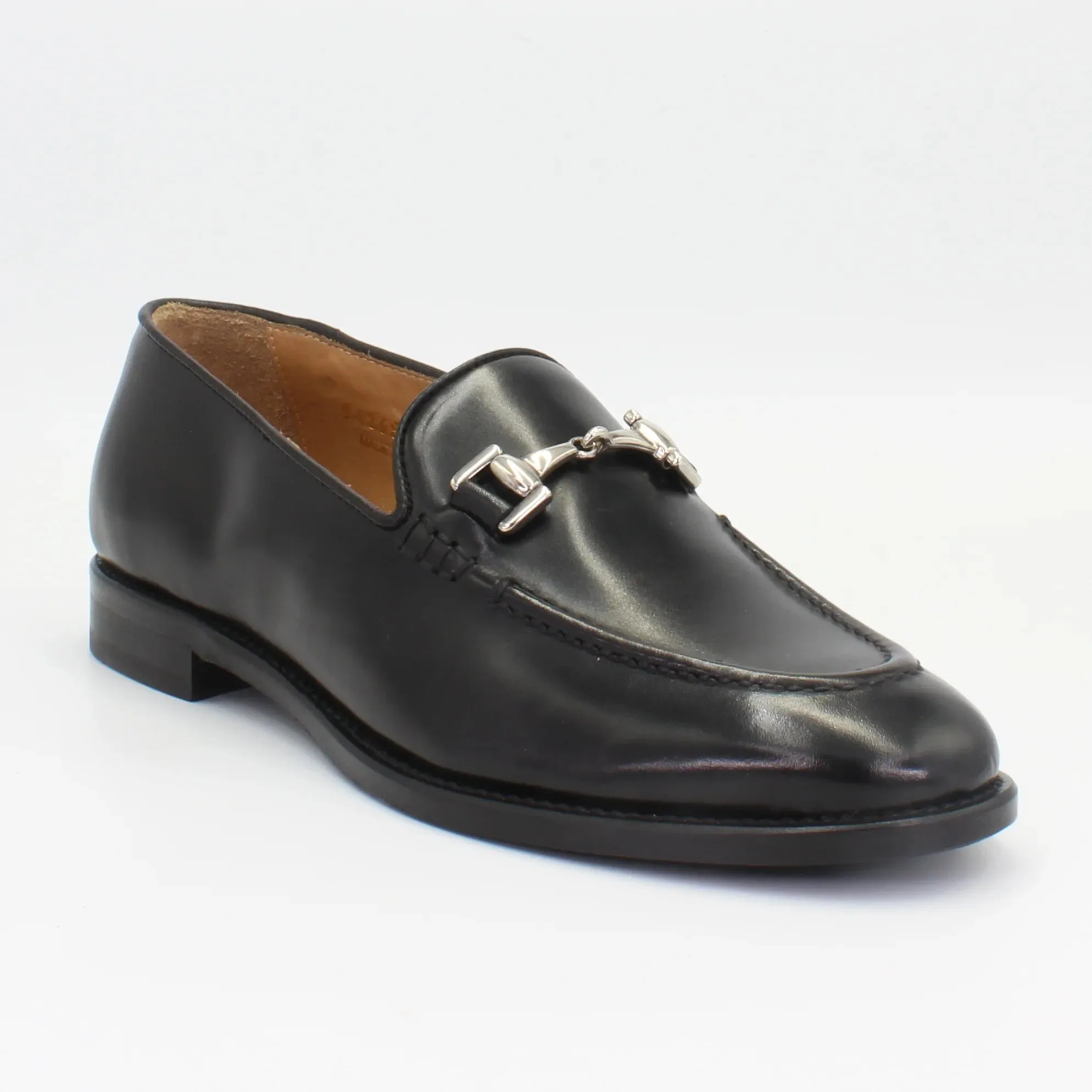 Women's moccasin in calf leather Vitello Nero black (BRD9426)