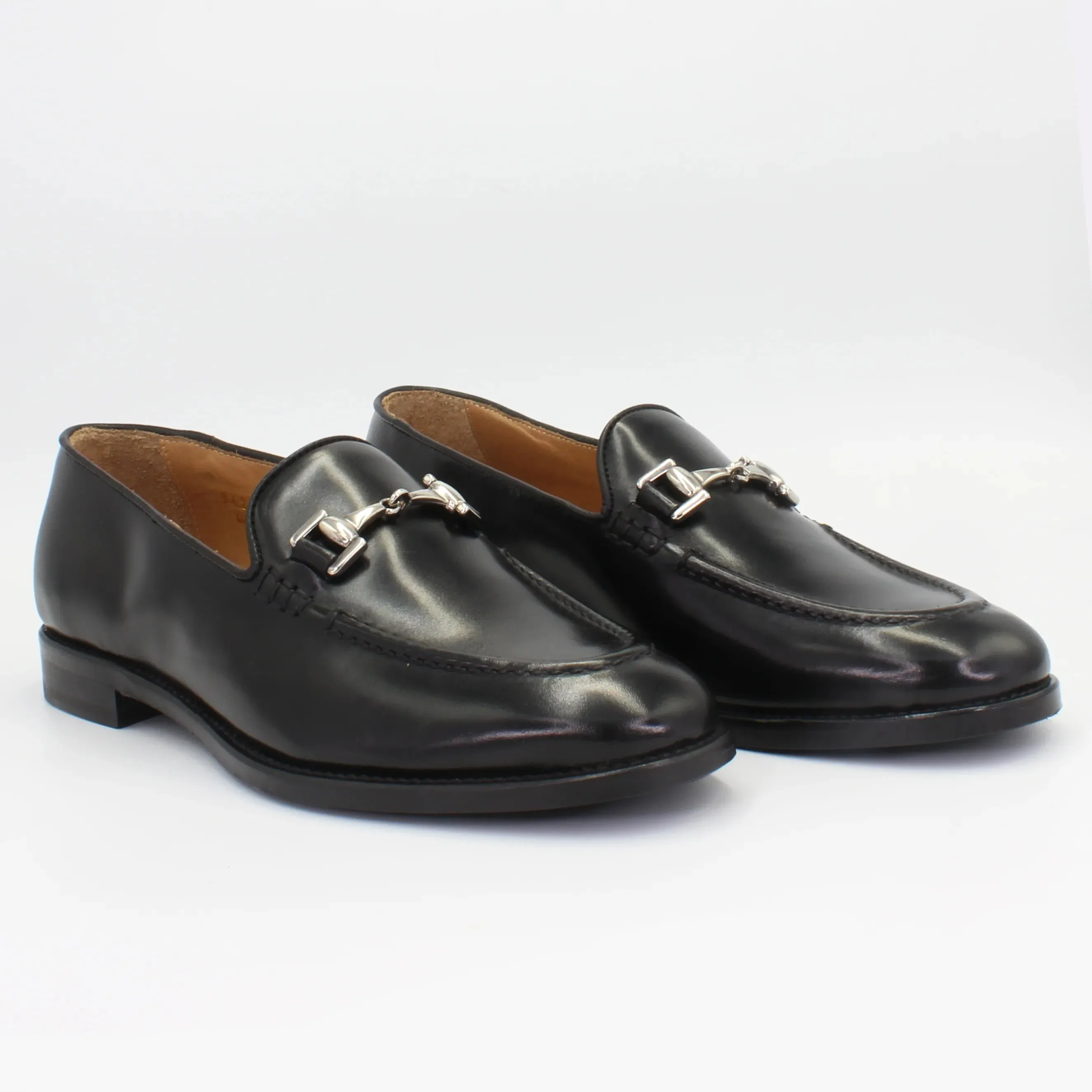 Women's moccasin in calf leather Vitello Nero black (BRD9426)