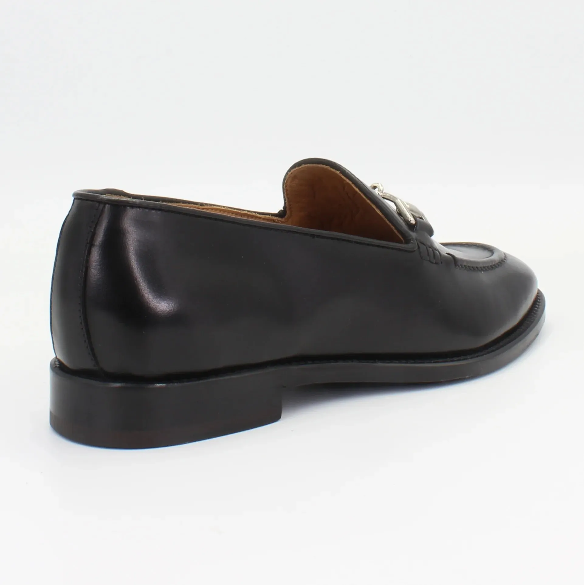 Women's moccasin in calf leather Vitello Nero black (BRD9426)