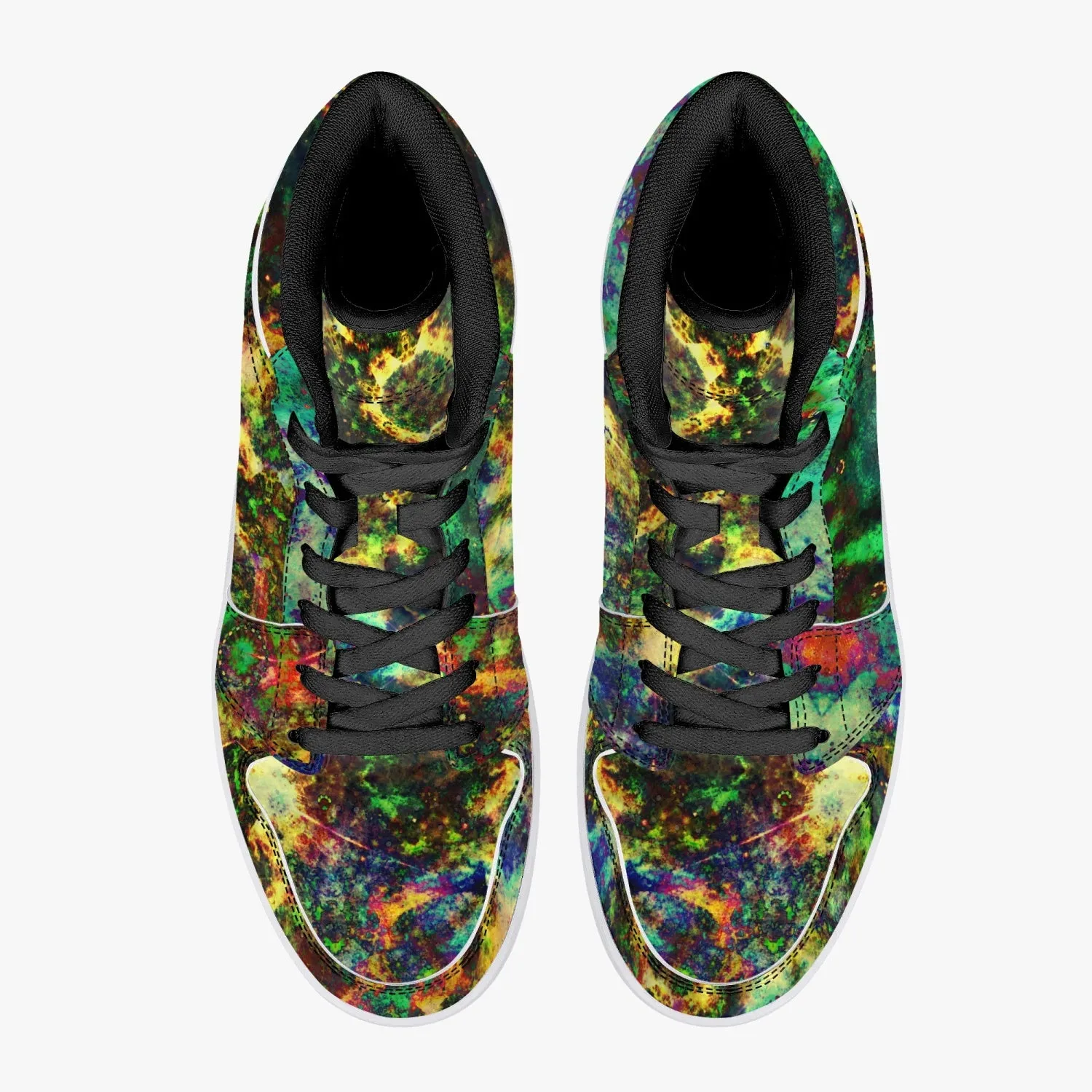 Xerxes Psychedelic Split-Style High-Top Sneakers