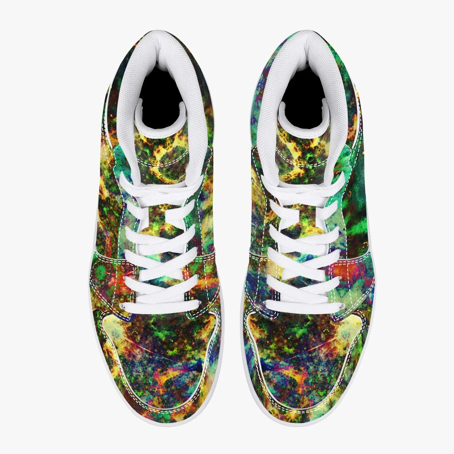 Xerxes Psychedelic Split-Style High-Top Sneakers
