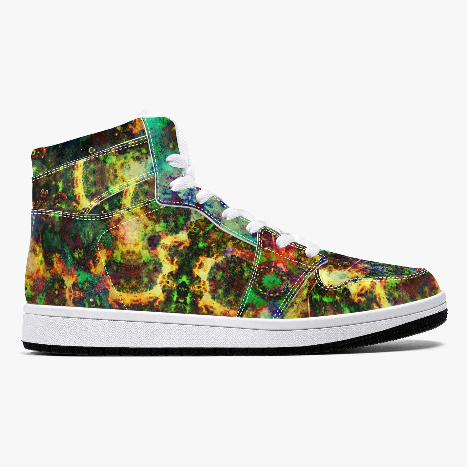 Xerxes Psychedelic Split-Style High-Top Sneakers