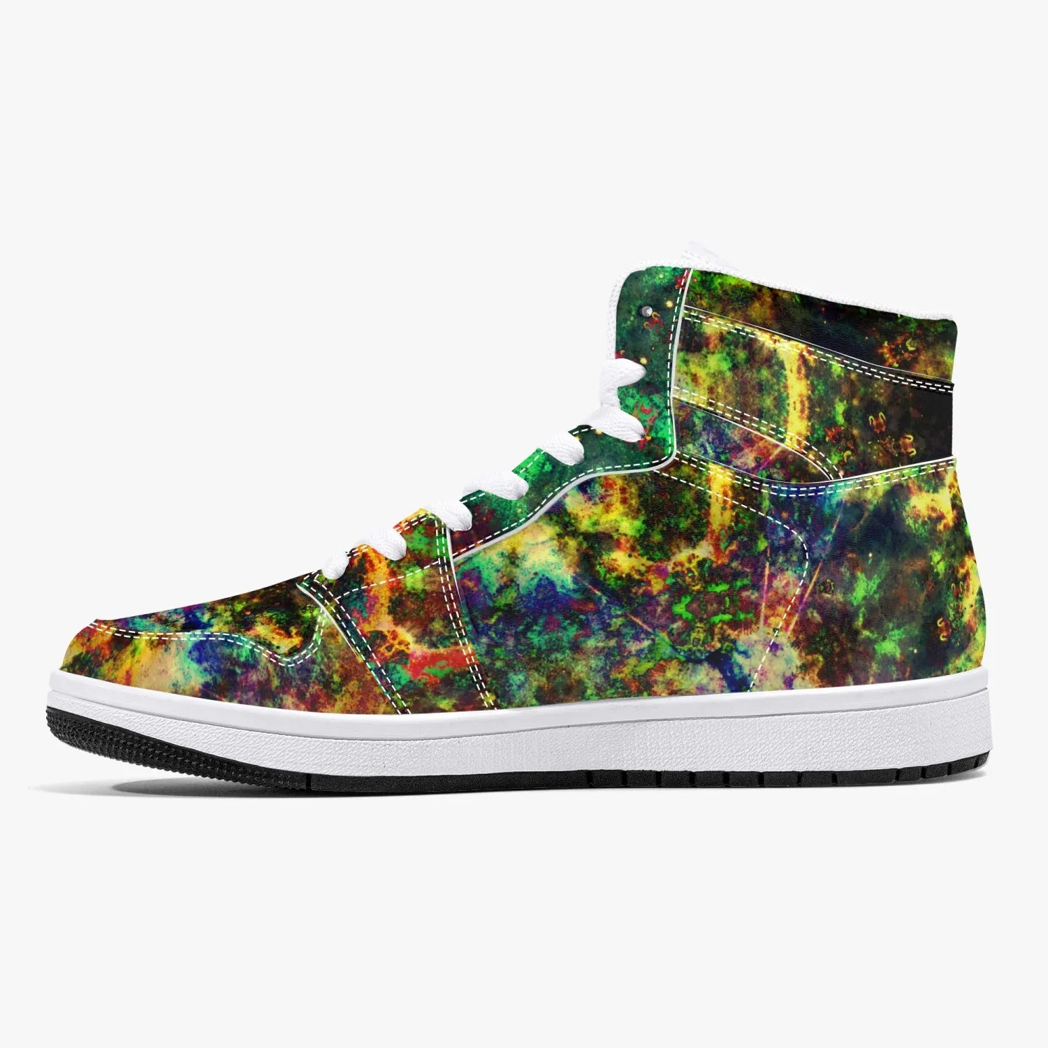 Xerxes Psychedelic Split-Style High-Top Sneakers
