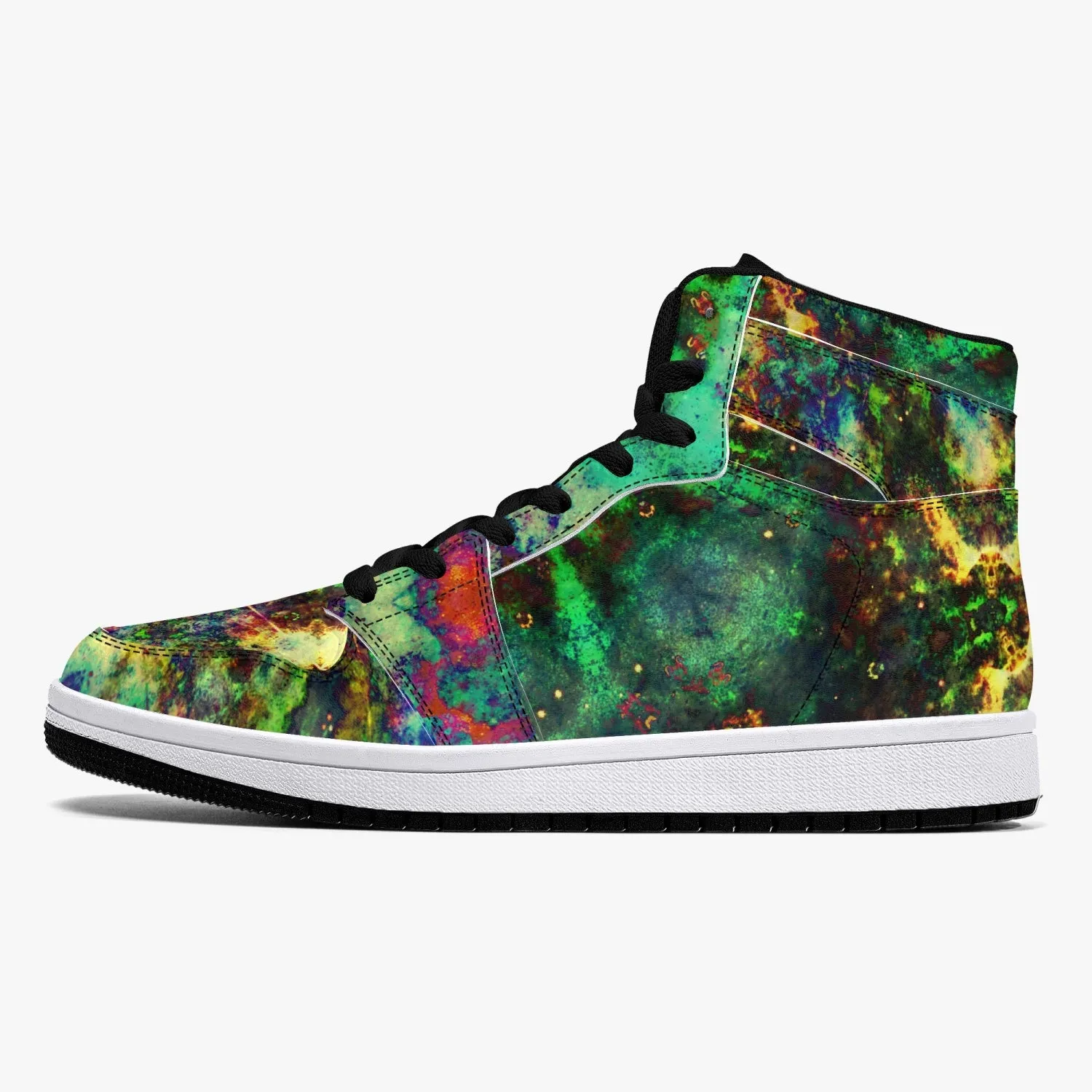 Xerxes Psychedelic Split-Style High-Top Sneakers