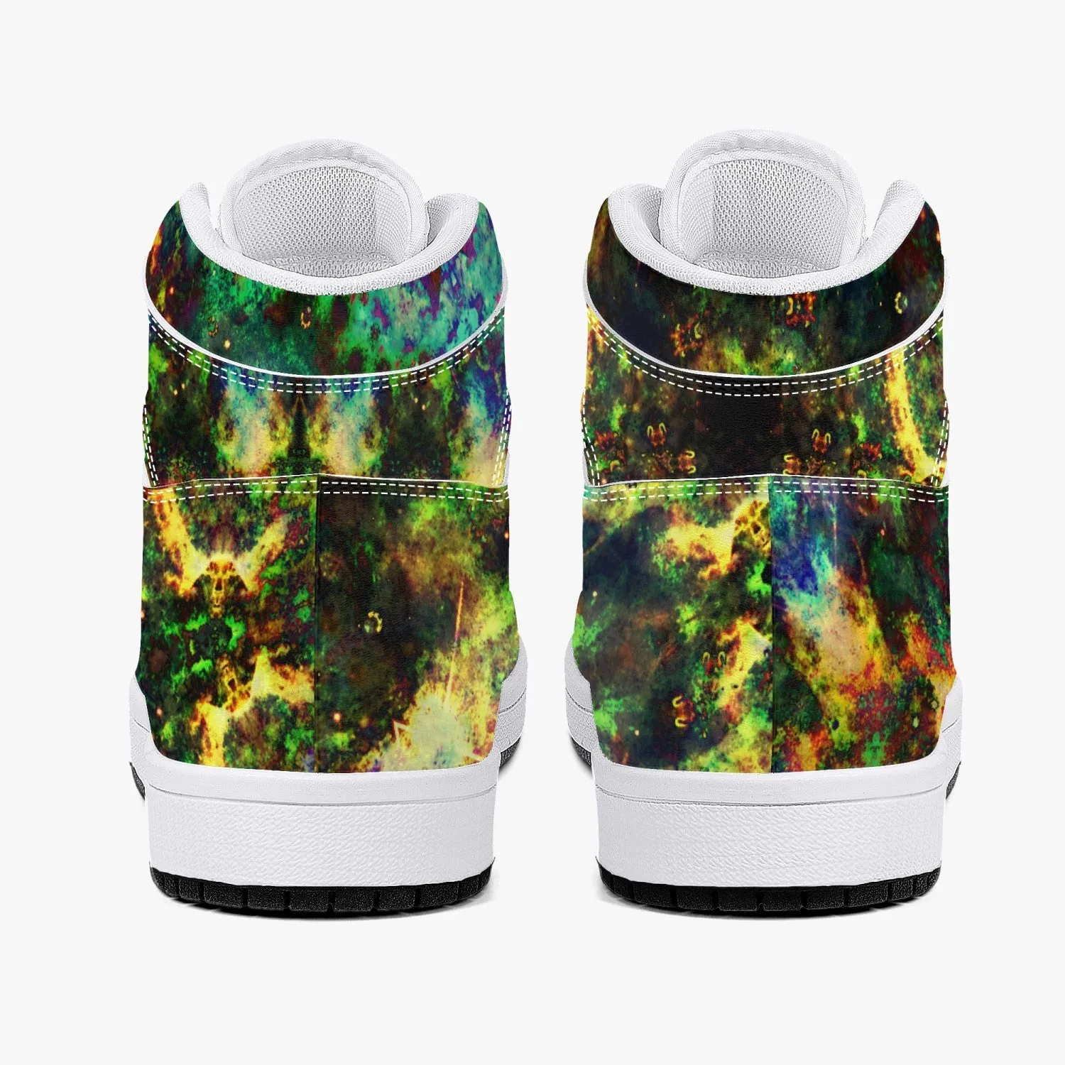 Xerxes Psychedelic Split-Style High-Top Sneakers