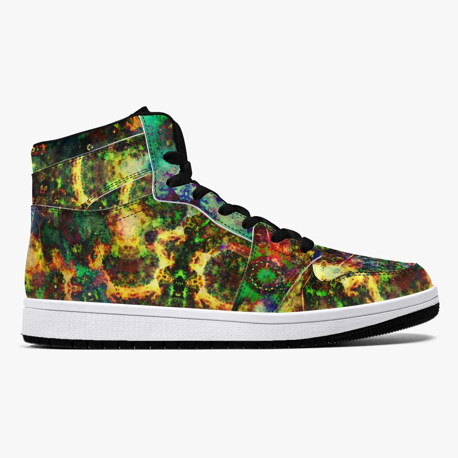 Xerxes Psychedelic Split-Style High-Top Sneakers