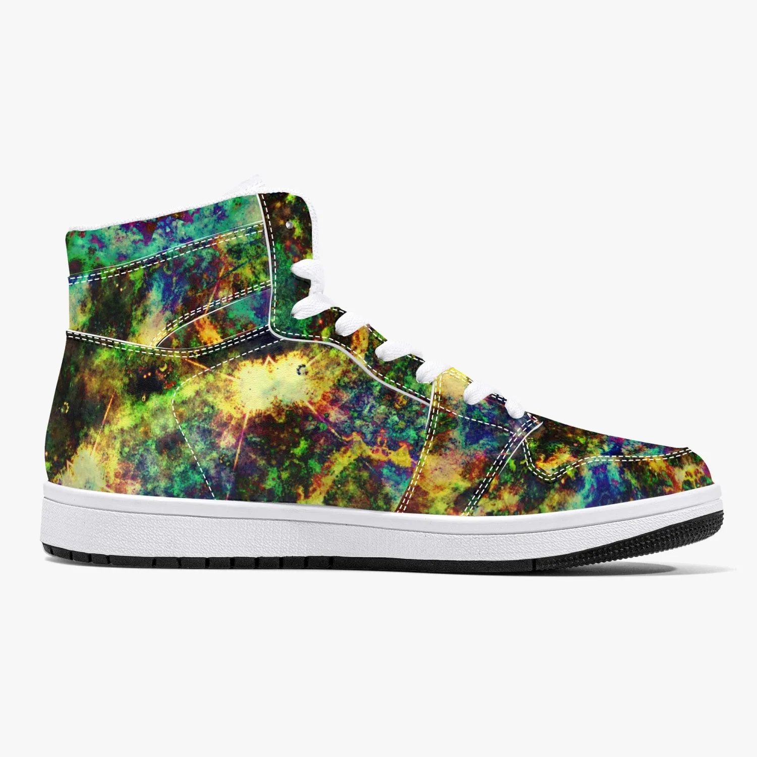 Xerxes Psychedelic Split-Style High-Top Sneakers